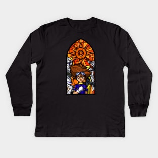 Digistained Glass Taichi Kids Long Sleeve T-Shirt